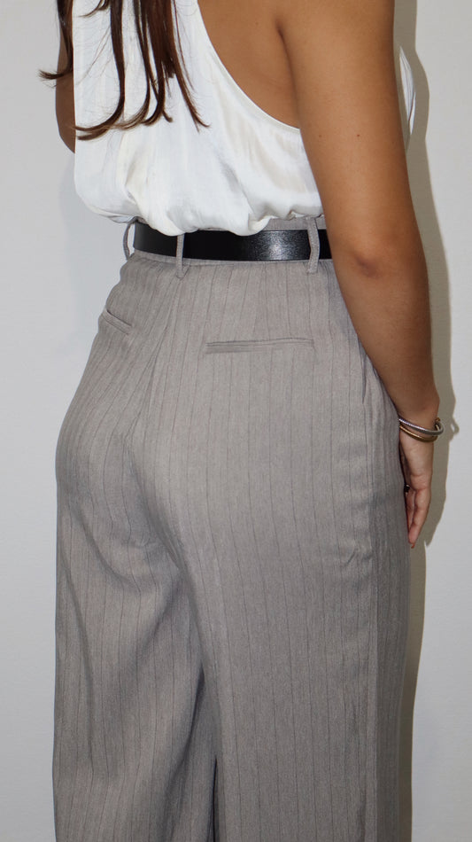 Stripe Wide Leg Trouser