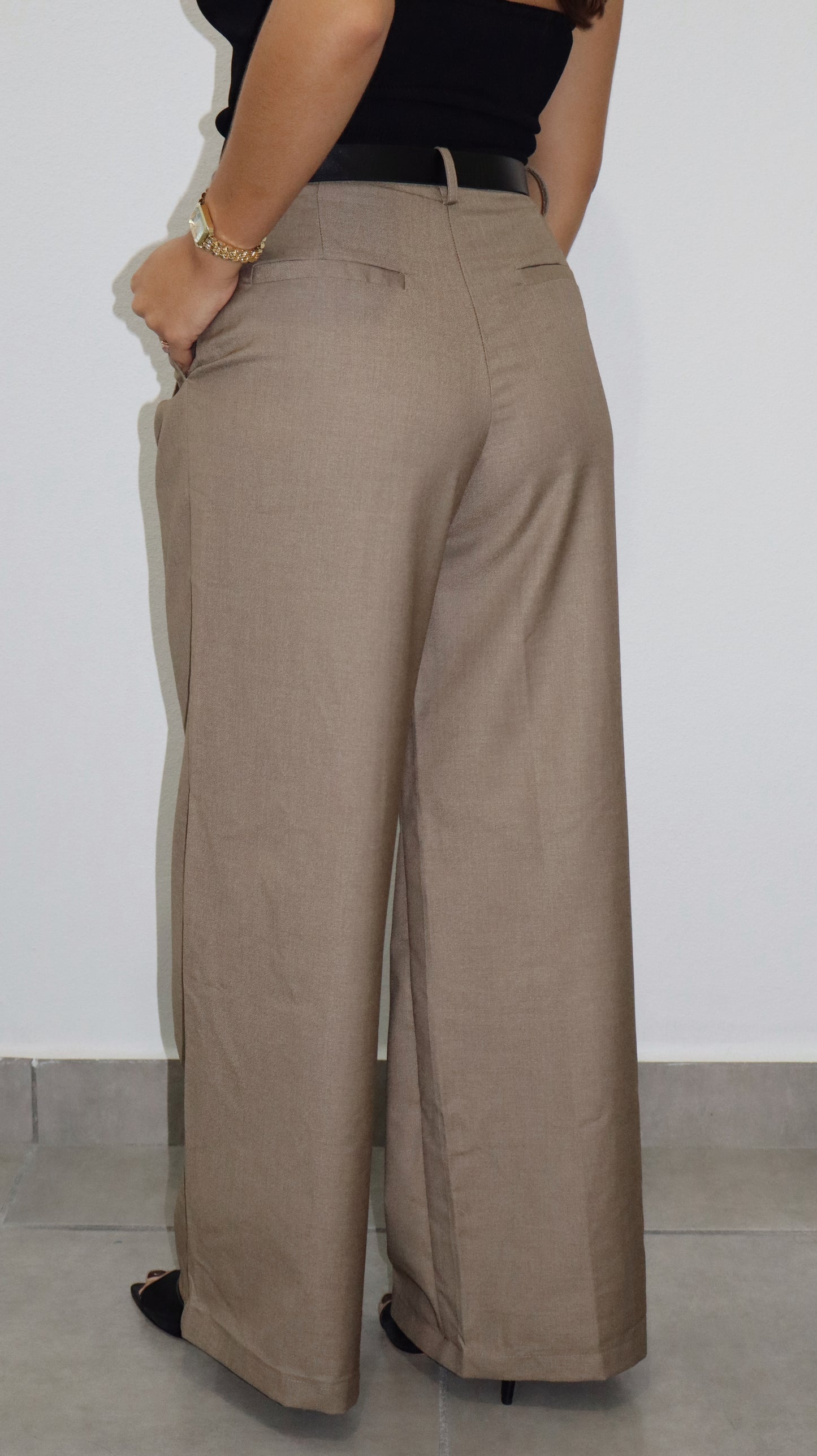 Taupe Wide Trouser